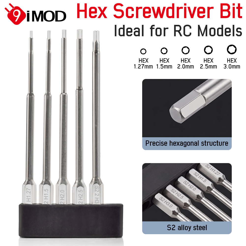 Model Kit Tool Set - 9IMOD Hex Screwdriver Set 100mm Extended