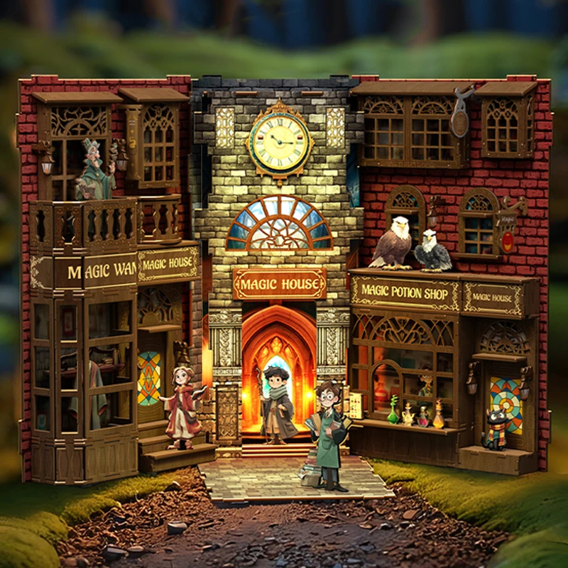 Model Kit Glue - OUZEY Wooden Magic Town Book Nook