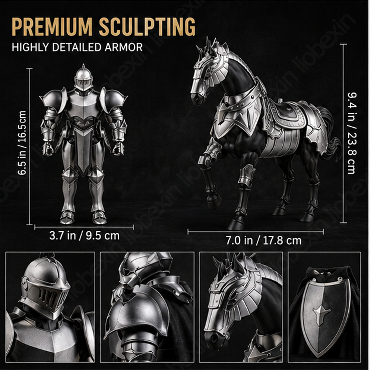 Medieval Knight Action Figure  – Model Kit Horse recenzja i cena