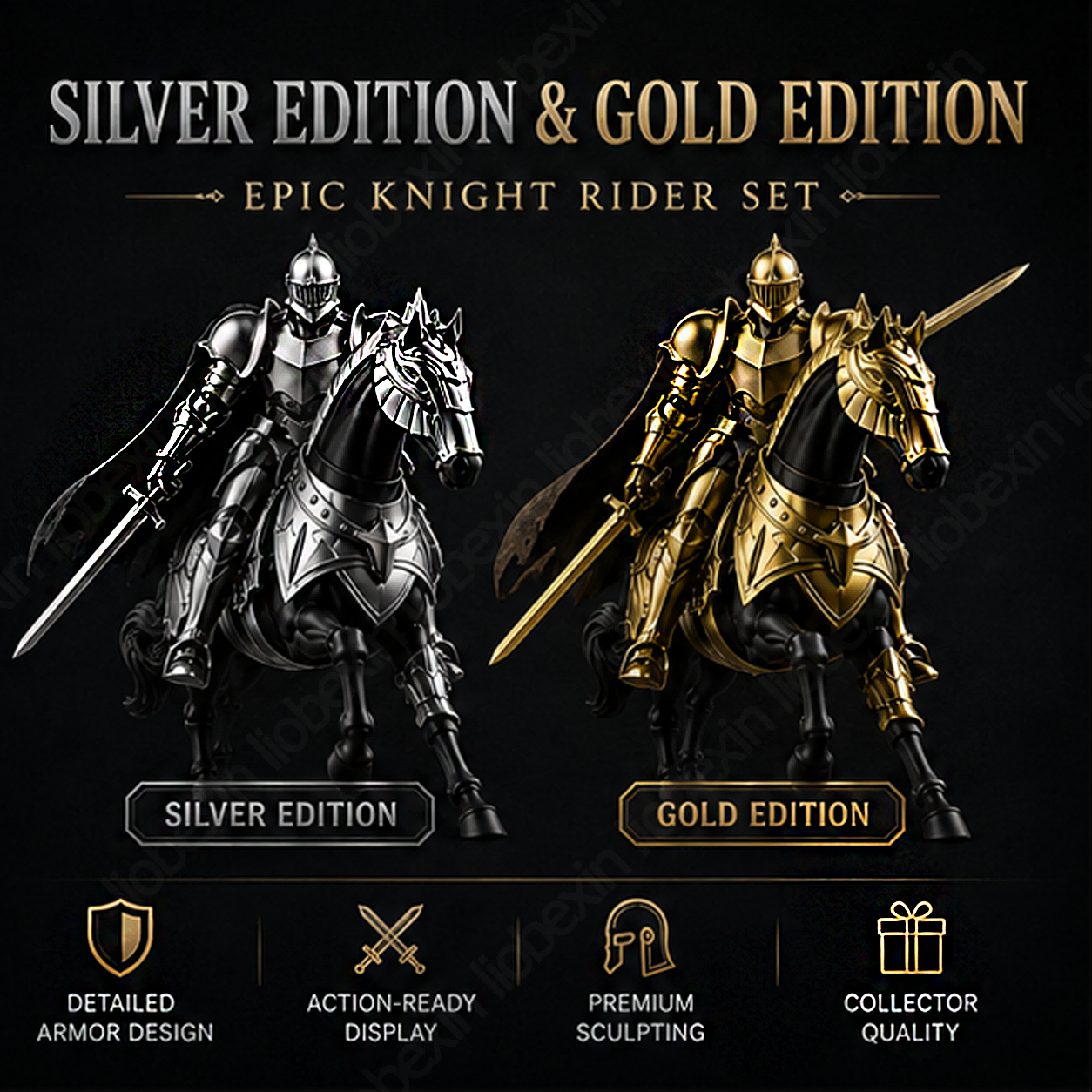 Medieval Knight Action Figure  – Model Kit Horse recenzja i cena