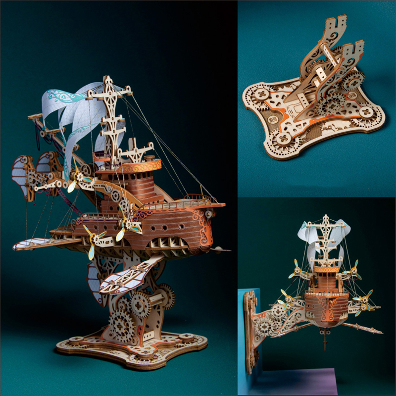DIY 3D Wooden Puzzle Fantastic – Model Kit Glue recenzja i cena