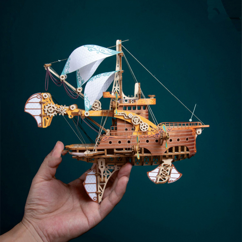 DIY 3D Wooden Puzzle Fantastic – Model Kit Glue recenzja i cena