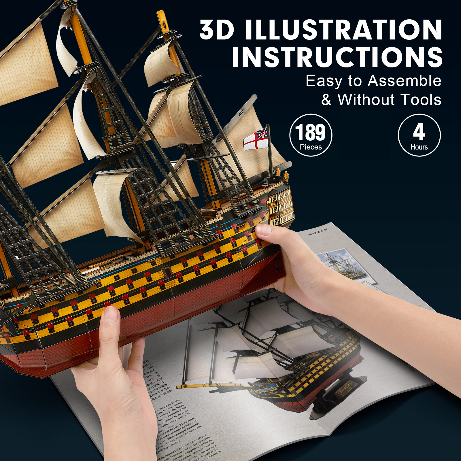 3D Puzzles Large HMS Victory V – Model Kit Hms Victory recenzja i cena