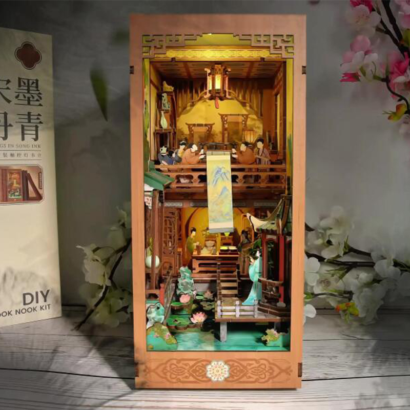 DIY Wooden Book Nook Shelf Ins – Model Kit Glue recenzja i cena