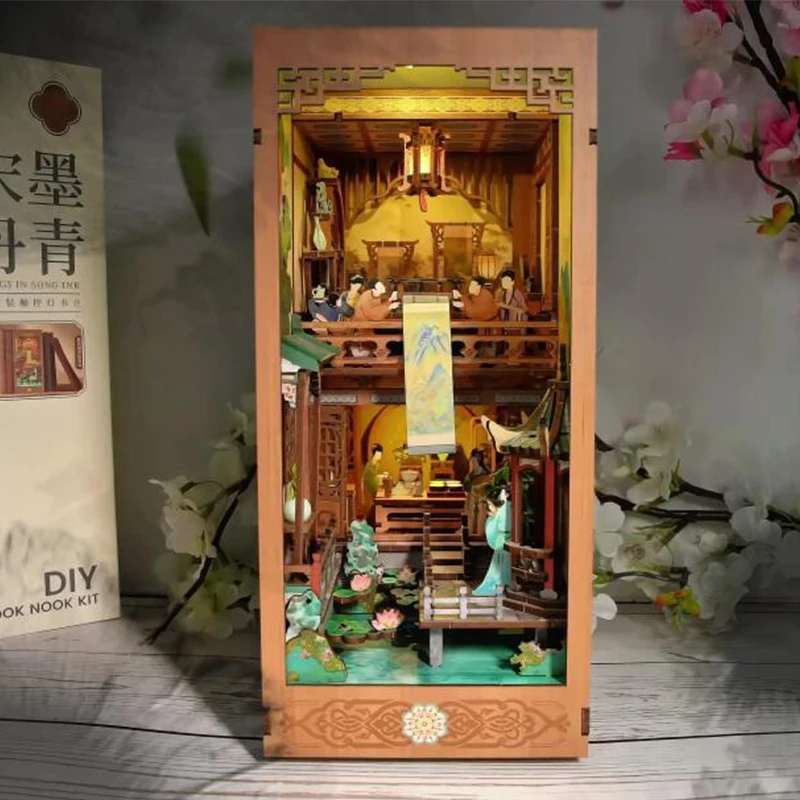 OUZEY Wooden Book Nook Shelf I – Model Kit Glue recenzja i cena