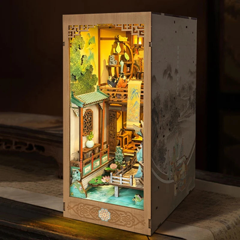OUZEY Wooden Book Nook Shelf I – Model Kit Glue recenzja i cena