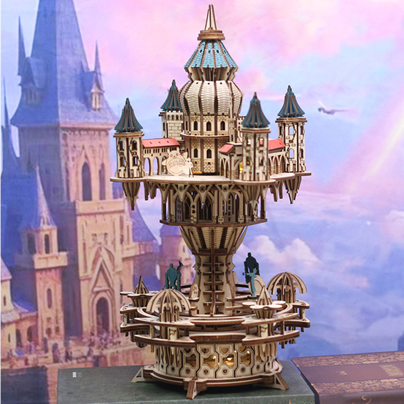 NEW DIY 3D Wooden Puzzle Castl – Model Kit Glue recenzja i cena