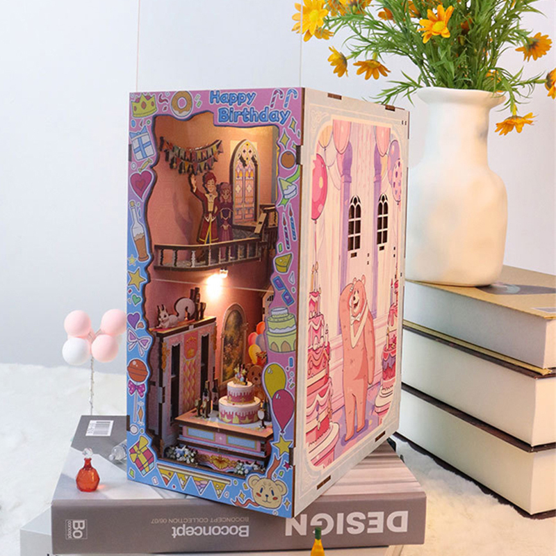 DIY Wooden Book Nook Shelf Ins – Model Kit Glue recenzja i cena